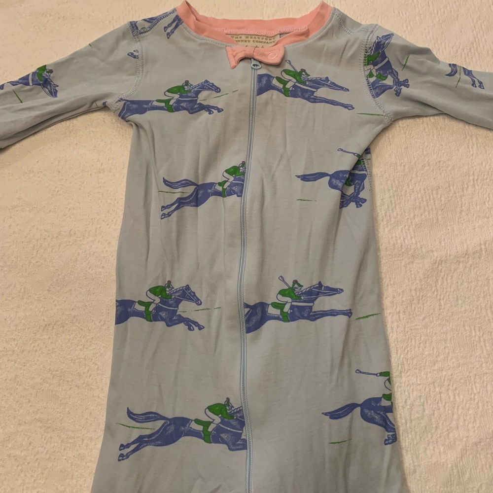 Beaufort Bonnet Keenland 100% Pima Cotton Zip up Noelle Night Night 18-24 months